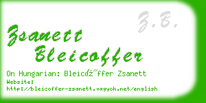 zsanett bleicoffer business card